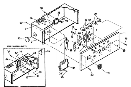 Control Panel (Electric Start) Diagram and Parts List for 5565-0-C8000  Briggs and Stratton Generator